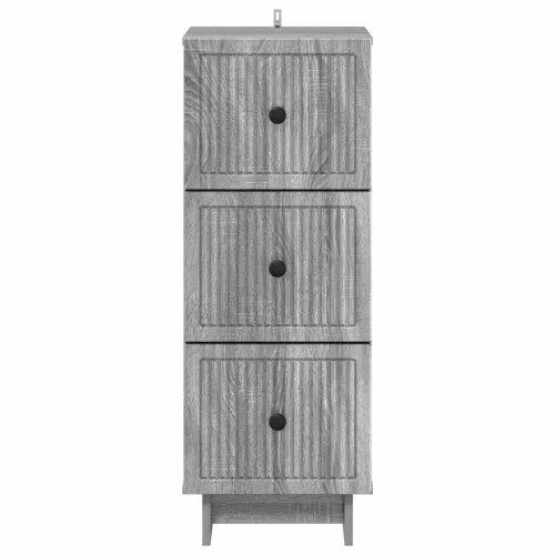  Fiókos szekrény Szürke Sonoma 33 x 34,5 x 90 cm Szerelt Fa