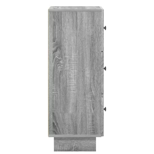  Fiókos szekrény Szürke Sonoma 33 x 34,5 x 90 cm Szerelt Fa