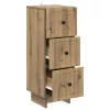  Fiókos szekrény Kézműves Tölgy 33 x 34,5 x 90 cm Szerelt Fa