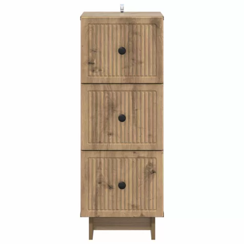  Fiókos szekrény Kézműves Tölgy 33 x 34,5 x 90 cm Szerelt Fa