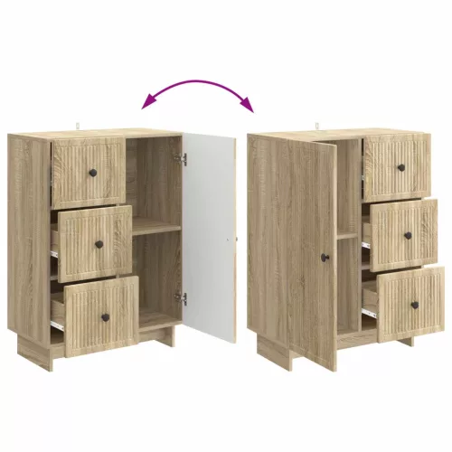  Széf fiókkal Sonoma Tölgy 66 x 34,5 x 90 cm Szerelt Fa