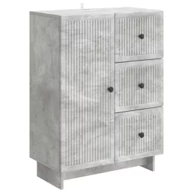  Széf fiókkal Betonszürke 66 x 34,5 x 90 cm Szerelt Fa