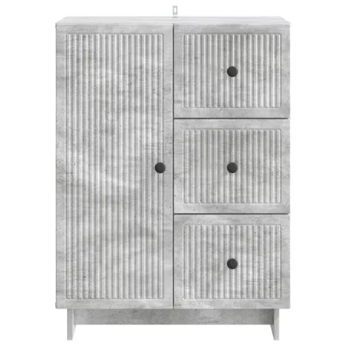  Széf fiókkal Betonszürke 66 x 34,5 x 90 cm Szerelt Fa