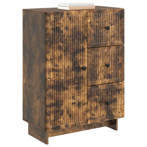  Széf fiókkal Füstös Tölgy 66 x 34,5 x 90 cm Szerelt Fa