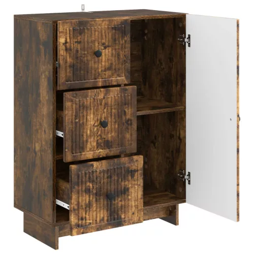  Széf fiókkal Füstös Tölgy 66 x 34,5 x 90 cm Szerelt Fa