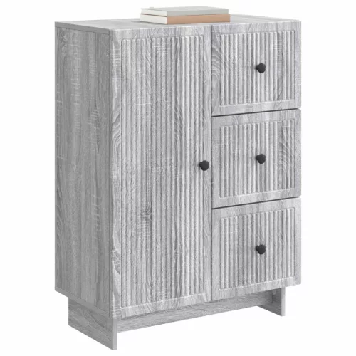  Széf fiókkal Szürke Sonoma 66 x 34,5 x 90 cm Szerelt Fa