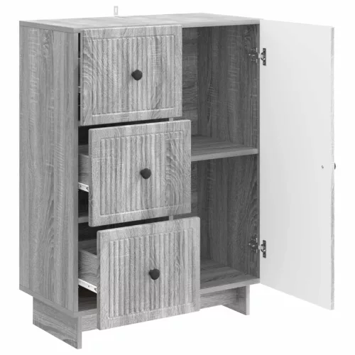 Széf fiókkal Szürke Sonoma 66 x 34,5 x 90 cm Szerelt Fa