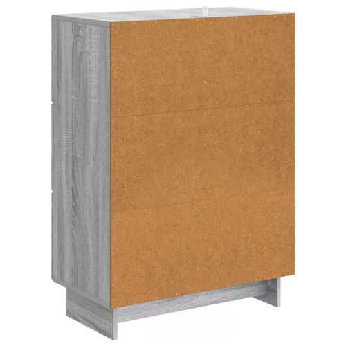  Széf fiókkal Szürke Sonoma 66 x 34,5 x 90 cm Szerelt Fa