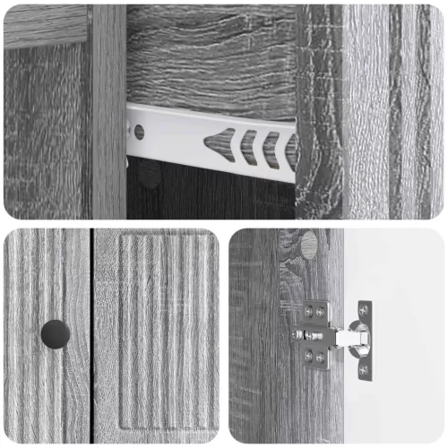  Széf fiókkal Szürke Sonoma 66 x 34,5 x 90 cm Szerelt Fa