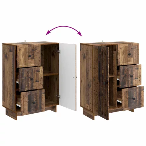  Széf fiókkal Antik Fa 66 x 34,5 x 90 cm Szerelt Fa