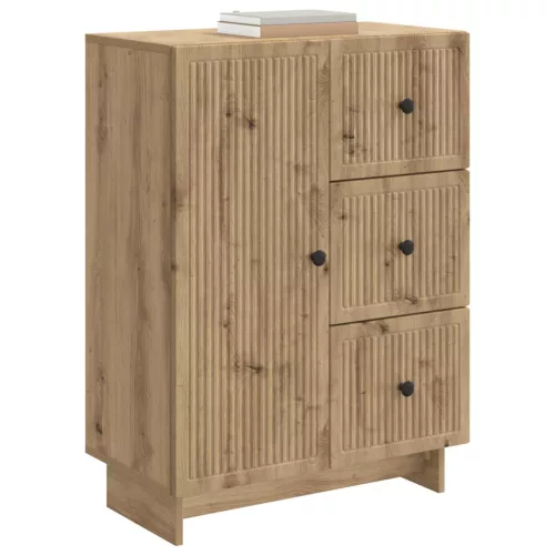  Széf fiókkal Kézműves Tölgy 66 x 34,5 x 90 cm Szerelt Fa