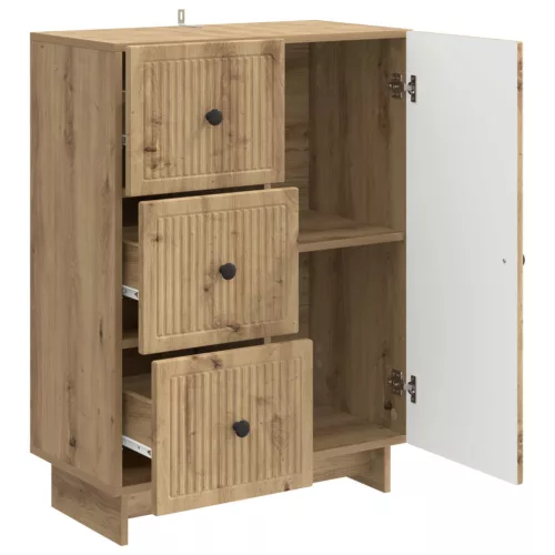  Széf fiókkal Kézműves Tölgy 66 x 34,5 x 90 cm Szerelt Fa