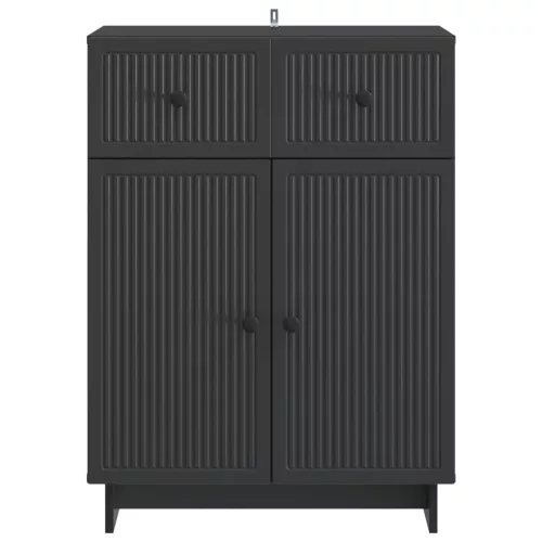  Széf fiókkal Fekete 66 x 34,5 x 90 cm Szerelt Fa