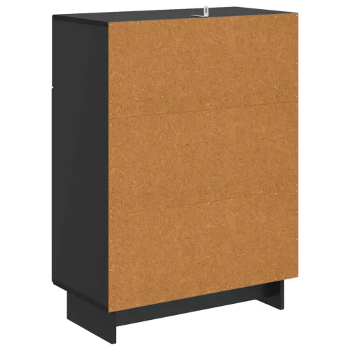  Széf fiókkal Fekete 66 x 34,5 x 90 cm Szerelt Fa