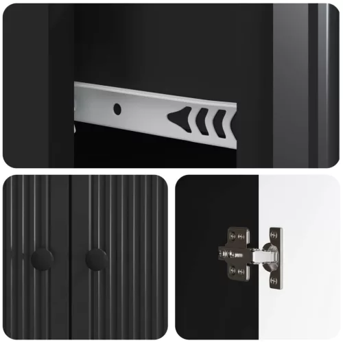  Széf fiókkal Fekete 66 x 34,5 x 90 cm Szerelt Fa