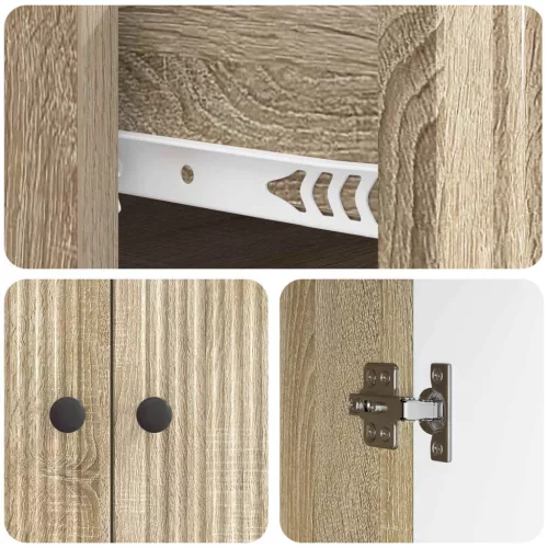  Széf fiókkal Sonoma Tölgy 66 x 34,5 x 90 cm Szerelt Fa