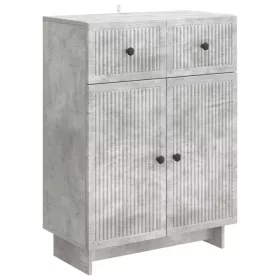  Széf fiókkal Betonszürke 66 x 34,5 x 90 cm Szerelt Fa