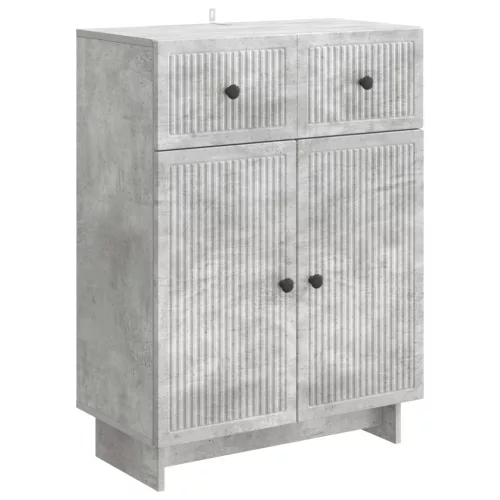  Széf fiókkal Betonszürke 66 x 34,5 x 90 cm Szerelt Fa