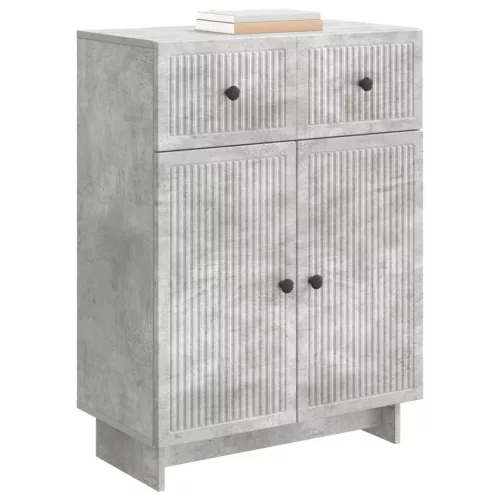  Széf fiókkal Betonszürke 66 x 34,5 x 90 cm Szerelt Fa