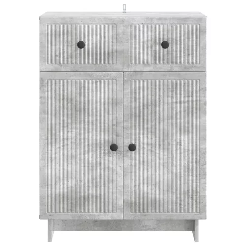  Széf fiókkal Betonszürke 66 x 34,5 x 90 cm Szerelt Fa