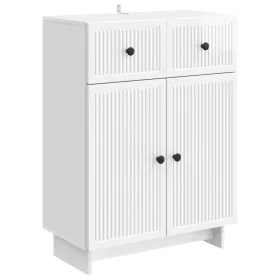    Széf fiókkal Magasfényű Fehér 66 x 34,5 x 90 cm Szerelt Fa