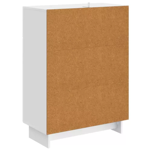  Széf fiókkal Magasfényű Fehér 66 x 34,5 x 90 cm Szerelt Fa