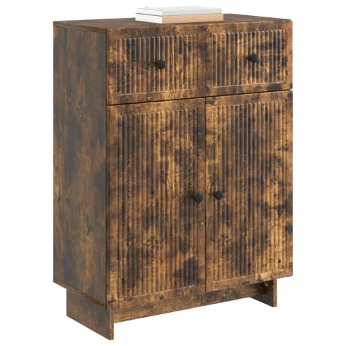  Széf fiókkal Füstös Tölgy 66 x 34,5 x 90 cm Szerelt Fa