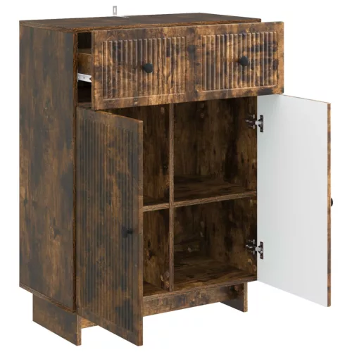  Széf fiókkal Füstös Tölgy 66 x 34,5 x 90 cm Szerelt Fa