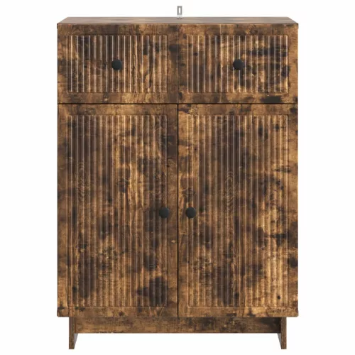  Széf fiókkal Füstös Tölgy 66 x 34,5 x 90 cm Szerelt Fa