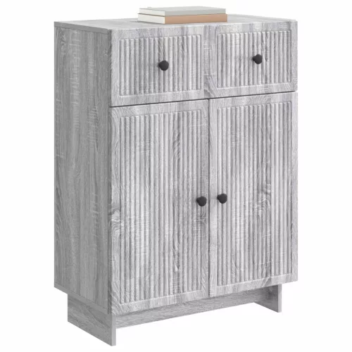  Széf fiókkal Szürke Sonoma 66 x 34,5 x 90 cm Szerelt Fa