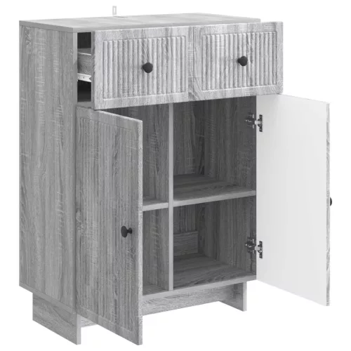  Széf fiókkal Szürke Sonoma 66 x 34,5 x 90 cm Szerelt Fa