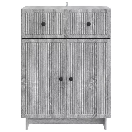  Széf fiókkal Szürke Sonoma 66 x 34,5 x 90 cm Szerelt Fa