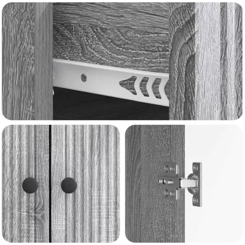  Széf fiókkal Szürke Sonoma 66 x 34,5 x 90 cm Szerelt Fa