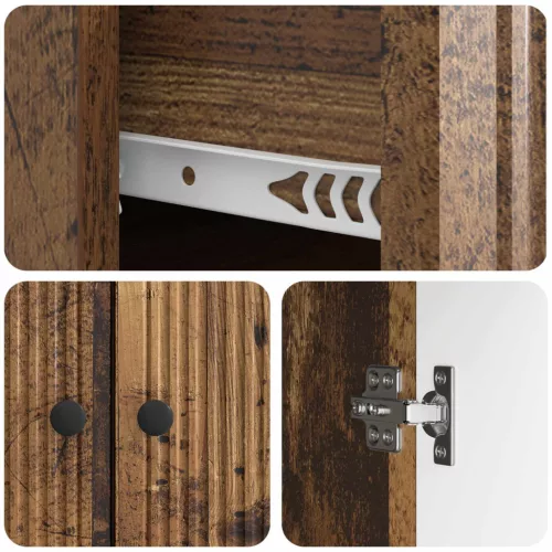  Széf fiókkal Antik Fa 66 x 34,5 x 90 cm Szerelt Fa