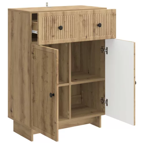  Széf fiókkal Kézműves Tölgy 66 x 34,5 x 90 cm Szerelt Fa