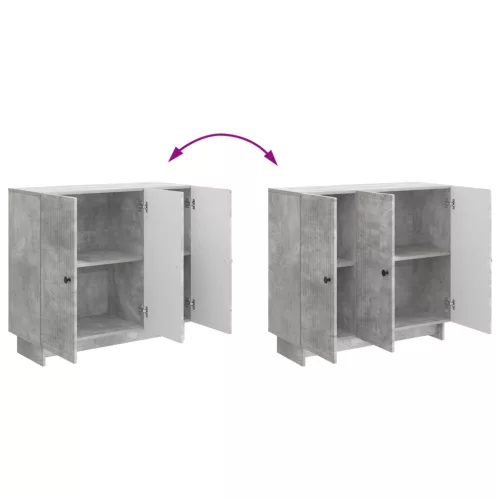  Széf Betonszürke 89 x 34,5 x 80 cm Szerelt Fa