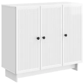  Széf Magasfényű Fehér 89 x 34,5 x 80 cm Szerelt Fa