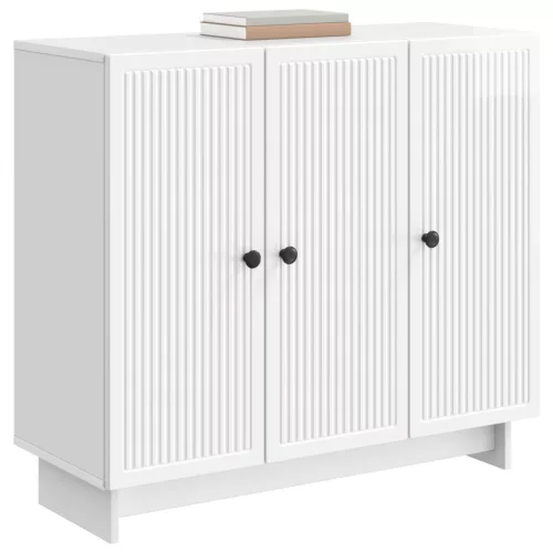  Széf Magasfényű Fehér 89 x 34,5 x 80 cm Szerelt Fa