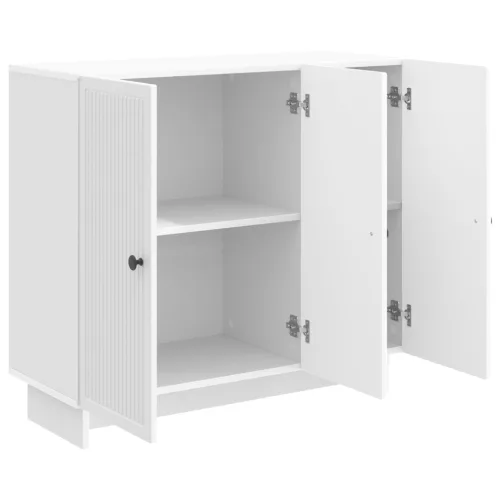  Széf Magasfényű Fehér 89 x 34,5 x 80 cm Szerelt Fa