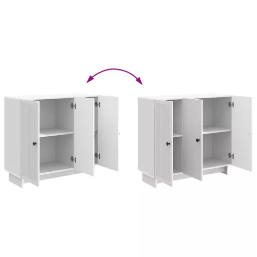  Széf Magasfényű Fehér 89 x 34,5 x 80 cm Szerelt Fa