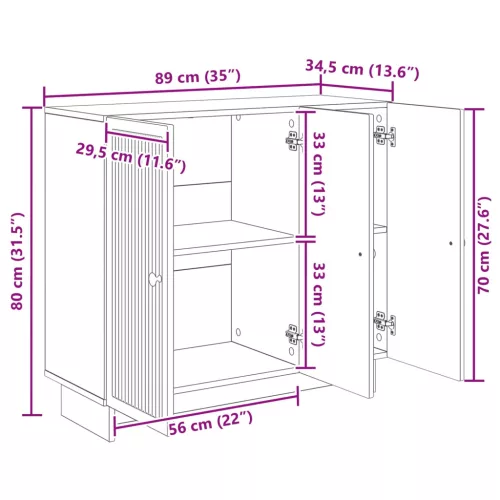  Széf Antik Fa 89 x 34,5 x 80 cm Szerelt Fa