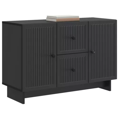  Széf fiókkal Fekete 89 x 34,5 x 60 cm Szerelt Fa