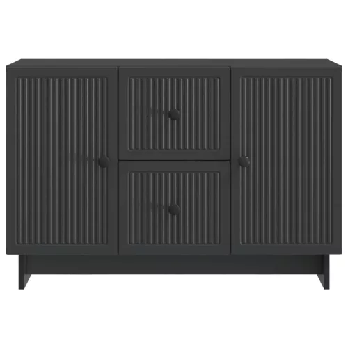  Széf fiókkal Fekete 89 x 34,5 x 60 cm Szerelt Fa