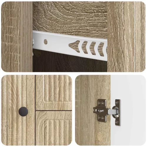  Széf fiókkal Sonoma Tölgy 89 x 34,5 x 60 cm Szerelt Fa