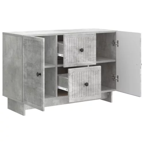  Széf fiókkal Betonszürke 89 x 34,5 x 60 cm Szerelt Fa