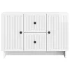  Széf fiókkal Magasfényű Fehér 89 x 34,5 x 60 cm Szerelt Fa