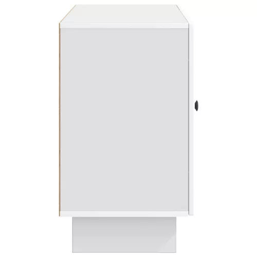  Széf fiókkal Magasfényű Fehér 89 x 34,5 x 60 cm Szerelt Fa