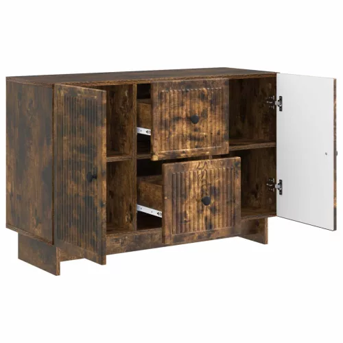  Széf fiókkal Füstös Tölgy 89 x 34,5 x 60 cm Szerelt Fa