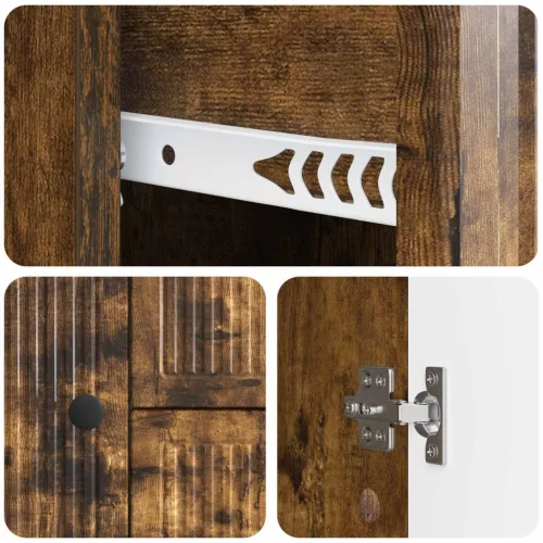  Széf fiókkal Füstös Tölgy 89 x 34,5 x 60 cm Szerelt Fa