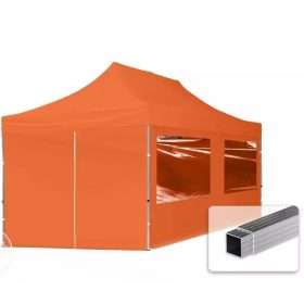   TP 3x6m összecsukható alumínium pavilon, 4 db oldalfallal - narancssárga